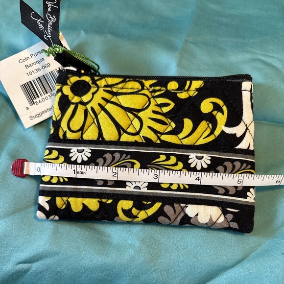 Vera Bradley coin purse, Baroque. black, gray, chartreuse. - Picture 1 of 2